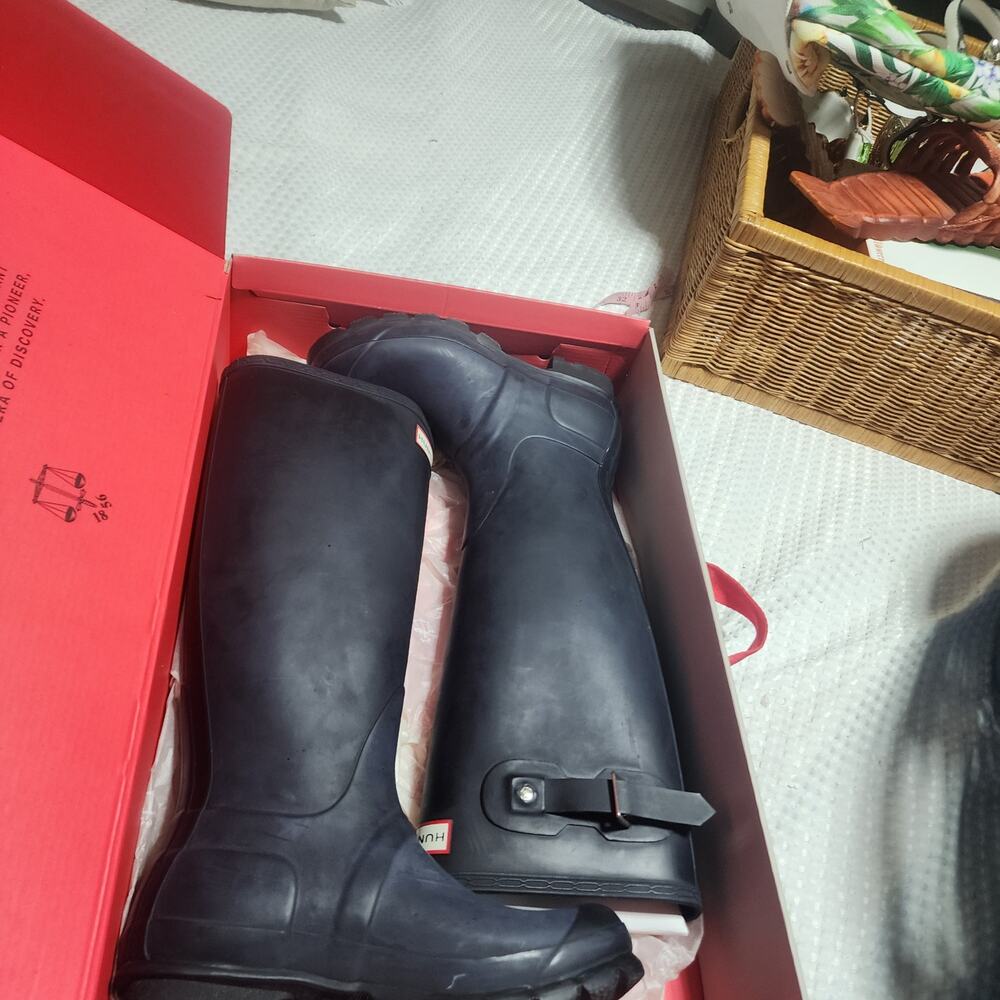 HUNTER EUC WOMENS SZ 6 ORIGINAL TALL RAIN BOOTS